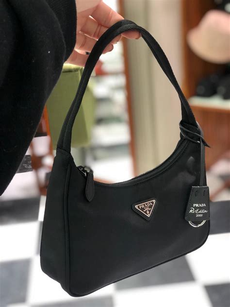 prada bag black mini|Prada re nylon mini bag.